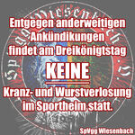 Keine Kranz- und Wurstverlosung im Sportheim der SpVgg Wiesenbach